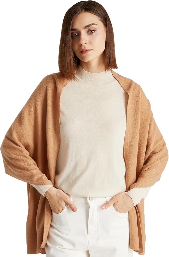 GreenMount Women's Cashmere Shawls 100% Cashmere Knit Soft Warm Winter Extra Large Scarf for Women Plant Dyeing