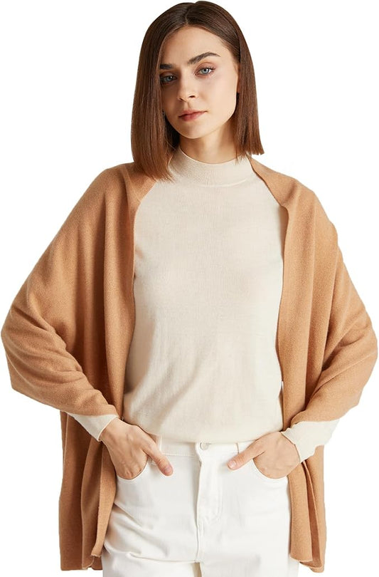 GreenMount Women's Cashmere Shawls 100% Cashmere Knit Soft Warm Winter Extra Large Scarf for Women Plant Dyeing