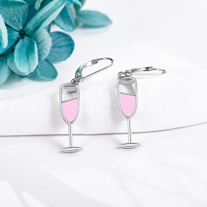 MONGAS Dragonfly/Sunflower/Hummingbird/Sand Dollar/Crab/Champagne/Arrow/Cherry/Ankh/Sloth Earrings for Women Sterling Silver Dragonfly/Sunflower/Hummingbird/Sand Dollar Jewelry for Women