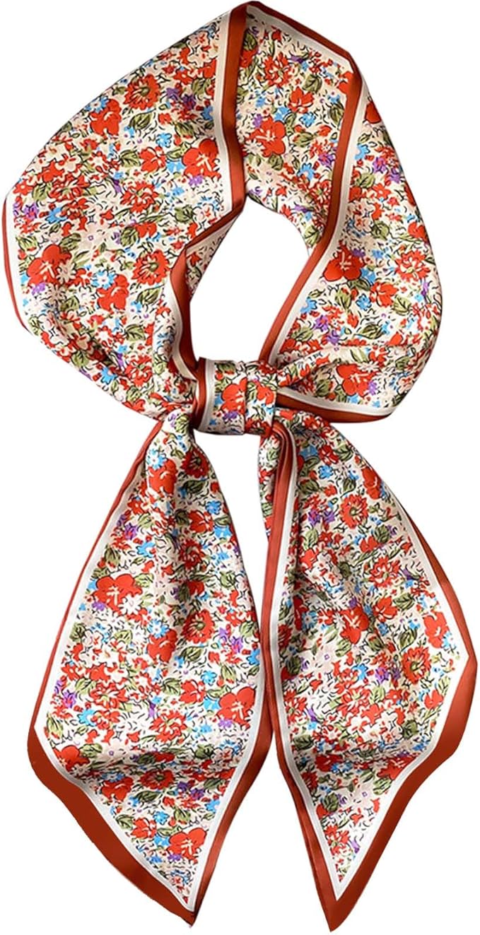 Dailyacc Hair Scarf for Women Fashion Silky Satin Headscarf Wrap Breathable Lightweight Neck Scarves For Handbag