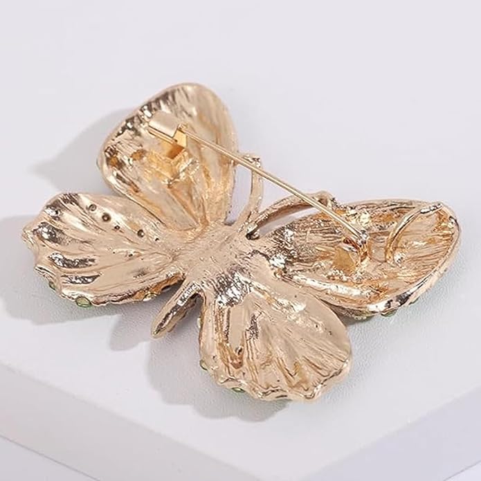 ESIW 6 PCS Multicolor Rhinestone Crystal Butterfly Brooch Pin Lapel Pin for Women
