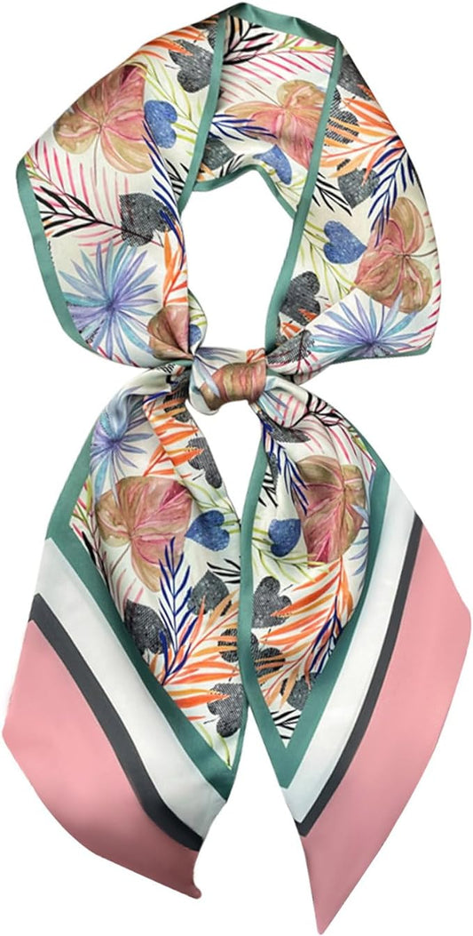 Dailyacc Hair Scarf for Women Fashion Silky Satin Headscarf Wrap Breathable Lightweight Neck Scarves For Handbag