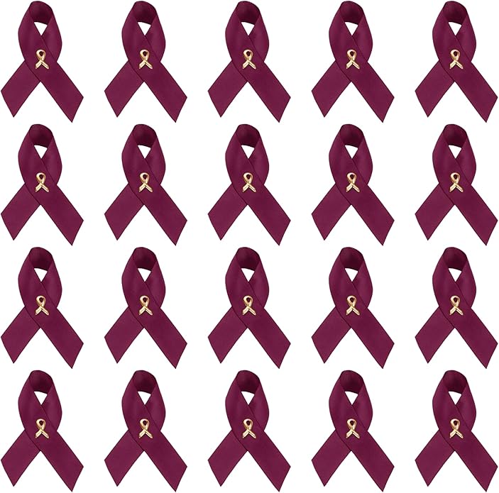 1/2/5/10/25/50/100pcs Satin Awareness Ribbon Pins (Pick your color), for Cancer & Disease Awareness, Bulk Quantities for Fundraising, Events, Gift Giving