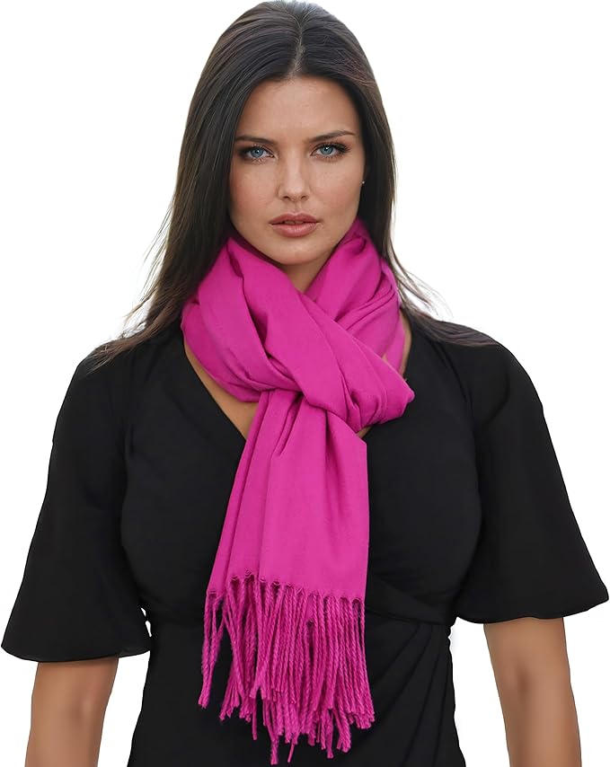 Ocomfly 100% Pashmina Scarf for Women - Premium Womens Scarves - Gift Boxed - Shawls or Wraps - Ultra Soft and Warm