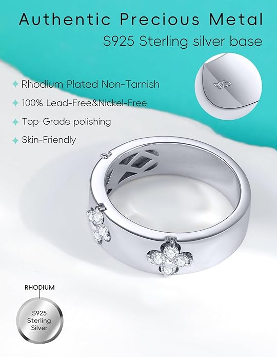 Premium Emerald&Moissanite Clover Rings for Lucky Women|Moissanite D Color VVS1 Clarity 3EX Cut|925 Sterling Silver 14K Gold Plated Non Tarnish