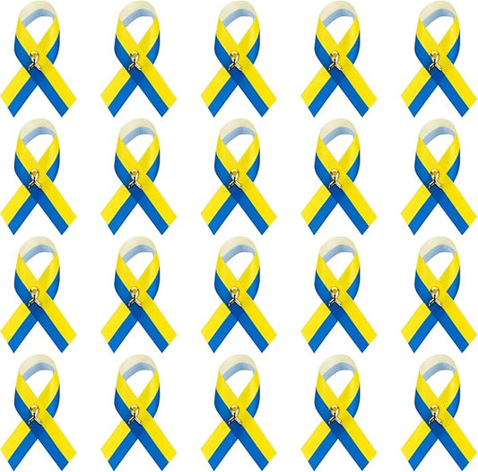 1/2/5/10/25/50/100pcs Satin Awareness Ribbon Pins (Pick your color), for Cancer & Disease Awareness, Bulk Quantities for Fundraising, Events, Gift Giving
