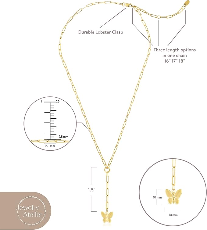 Jewelry Atelier Gold Filled Pendant Necklace Collection - 14K Yellow Gold Filled Pendant Necklace with Solid Clip Chain for Women (Different Sizes and Styles with Extension/Adjustable Chain)