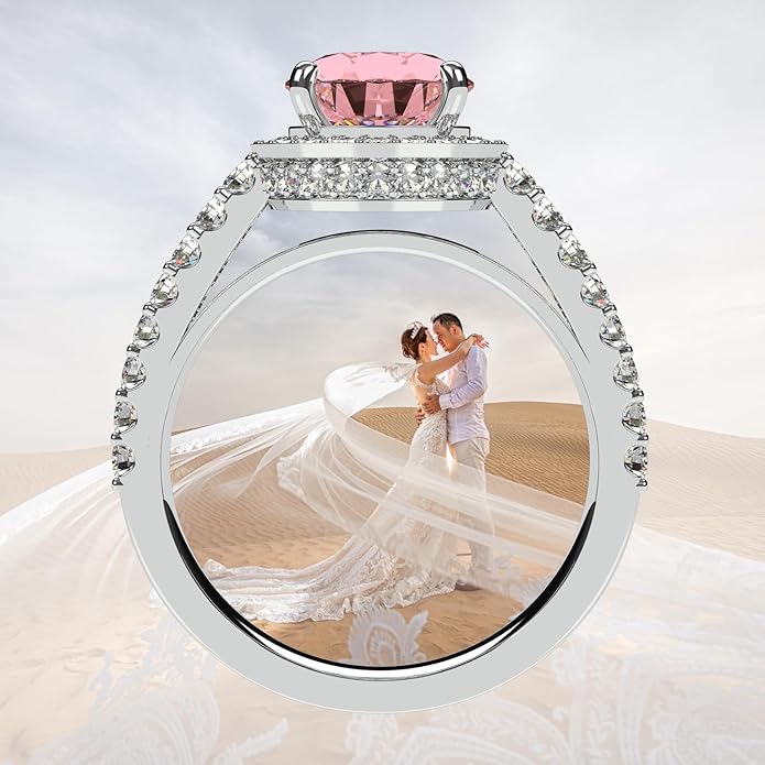 NANA Jewels Sterling Silver Engagement Rings for Women - Choose Simulated Morganite, Citrine, Aquamarine & More