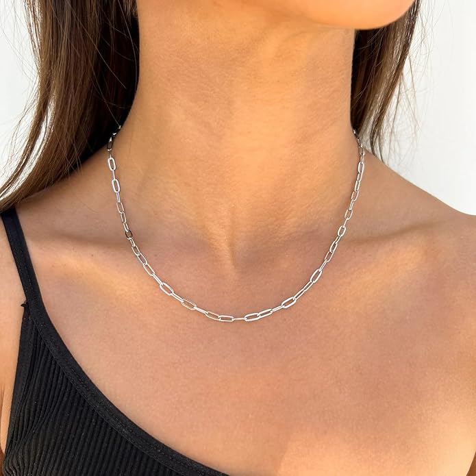 925 Sterling Silver Singapore Chain Lobster Clasp Paperclip Necklace for Women Sparkling Chain 2mm2.5mm3mm4mm5mm Gifts for Her