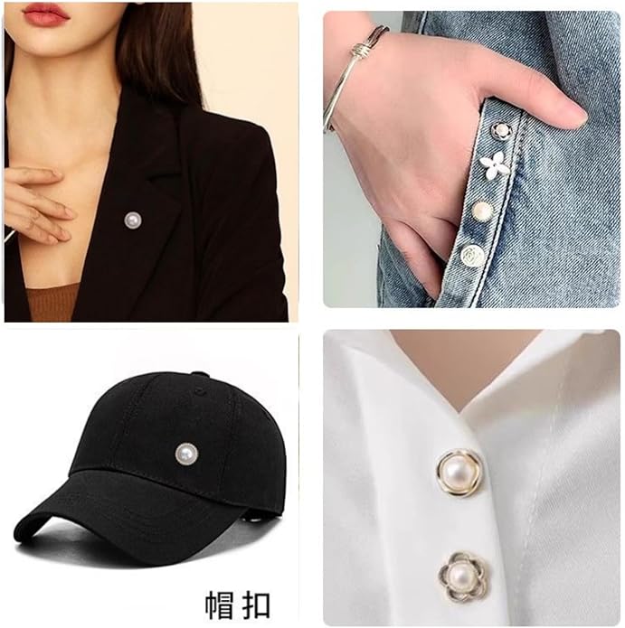 40PcsShirt Brooch Pins Mini Cover Up Enamel Safety Lapel Pins Buttons Sweater Shawl Clips for Hat Coat Dress Clothes Decoration