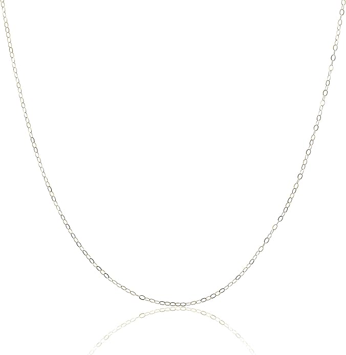 AJ's Collection Sterling Silver Chain Necklace In Silver, 14K Gold Plate or Rose Gold Plated