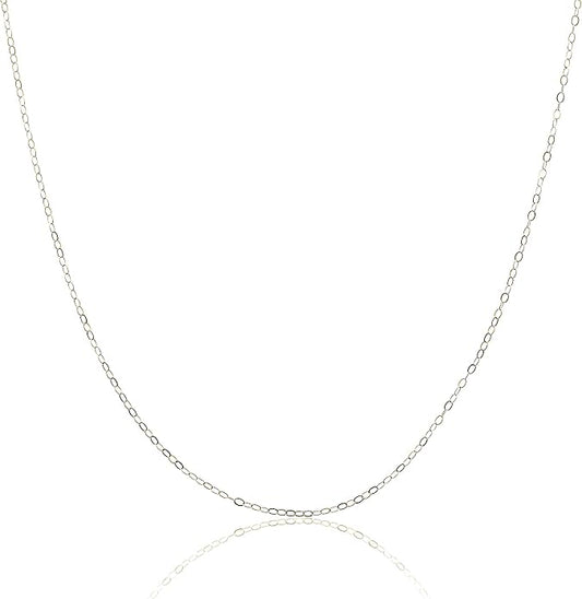 AJ's Collection Sterling Silver Chain Necklace In Silver, 14K Gold Plate or Rose Gold Plated