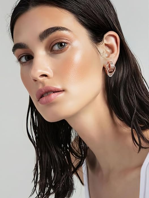 LILIE&WHITE Gold Chain Dangle Earrings - Women's Hypoallergenic Fashion Gift Earrings