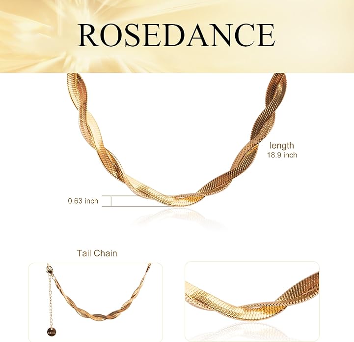 ROSEDANCE Heart Necklace for Women, 14K Gold Plated Dainty Heart Necklace, Tiny Love Symbol Pendant Choker, Minimalist Dainty Jewelry Gift, Valentines Day Anniversary Birthday