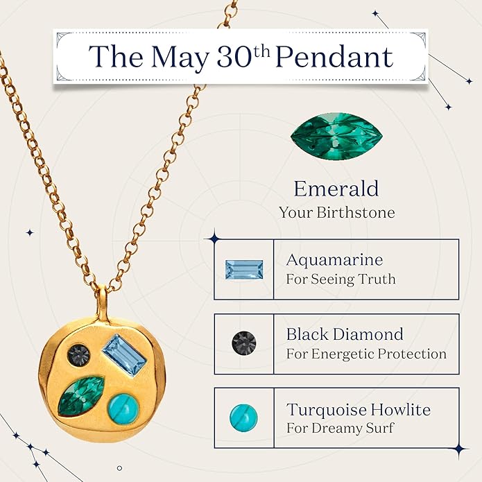 Birthdate 14k Gold Necklace for Women - 16-20in Adjustable 14 Karat Gold Chain with Lobster Clasp - Cadenas de Oro 14k Puro Para Mujer, Ladies Jewelry Birthstone