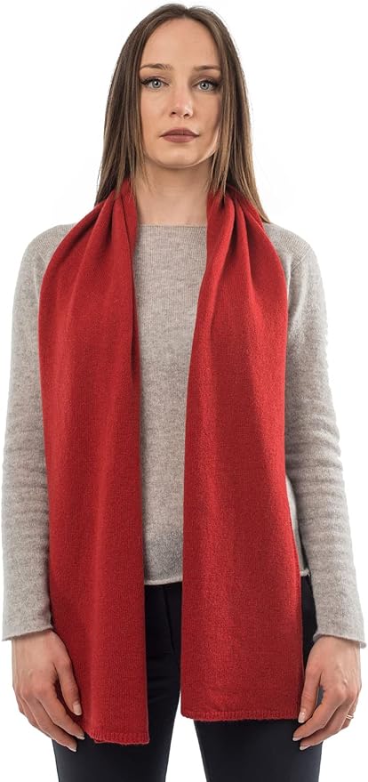 Dalle Piane Cashmere - 100% Cashmere Classic Scarf - Made in Italy - Neck Warmer (12" x 63") - Luxury Gift