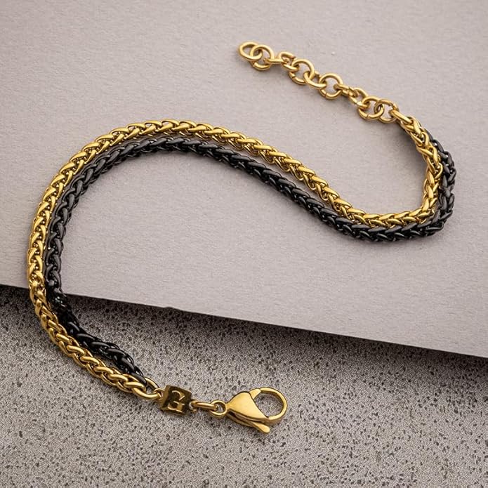 Galis Mens Bracelet Dvir - Stainless Steel for Men, Non Tarnish Rope Chain Bracelets, Stylish Birthday, Gift for Men, Dad, Husband, Boyfriend