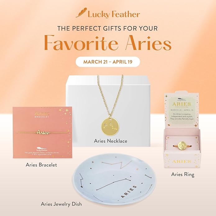 Lucky Feather Zodiac necklaces for women | Scorpio 14K Gold-Plated Astrology Pendant for Girls | Horoscope Sign Zodiac gift | Great Christmas Stocking Stuffer | Trendy Birthday Jewelry Gift | 16” - 18”