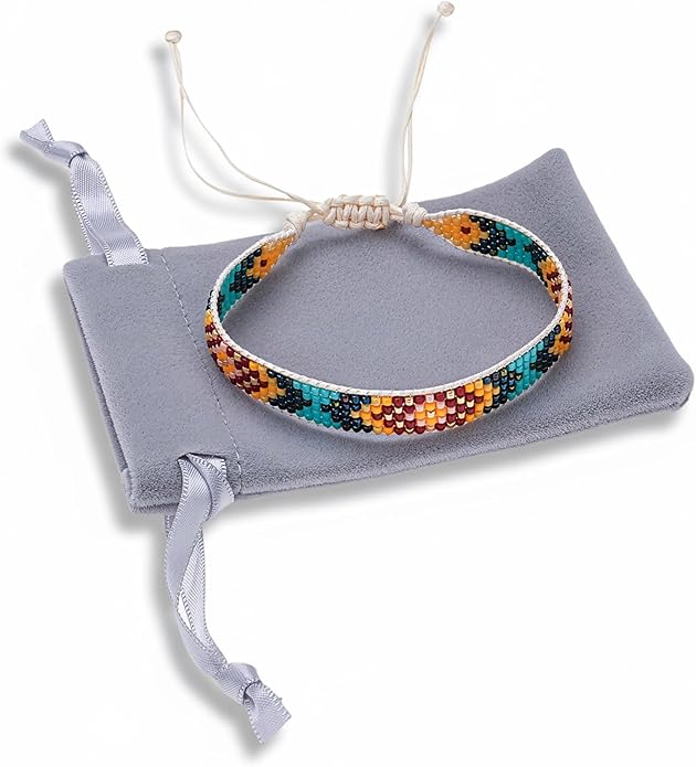 Handmade Beaded Bracelet – Adjustable Boho Friendship Wristband – Tribal Artisan Style in Red, White, and Multicolor Designs – 3 Unique Patterns