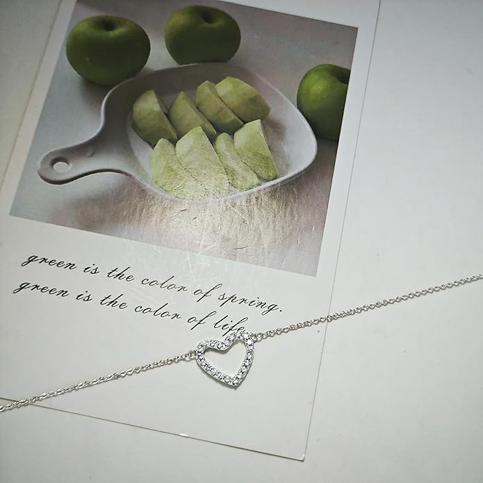 Heart Necklace for Women Gold/Silver Plated Trendy Heart Choker Lover Pendant Hypoallergenic Fashion Gold/Silver Necklace for Women Love Jewelry Gift for Women Girlfriend