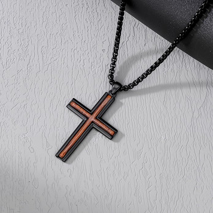KoyeKei Cross Necklace for Men 925 Sterling Silver Celtic Cross Pendant Christian Jewelry Religious Christmas Gifts for Women