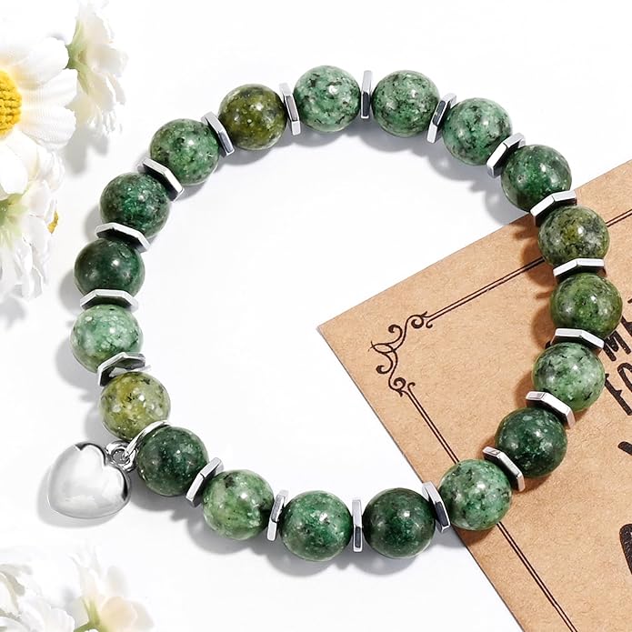 VIBILIA Cross Beaded Bracelets for Women, Inspirational Natural Heart Religious Bracelets for Women, Birthday Christian Gifts for Women on Thanksgiving Christmas Gifts