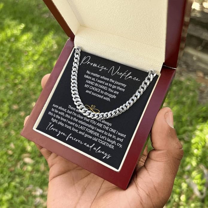 VIRAGIL To My Man Necklace Chain for Men, Silver Stainless Steel Chain Jewelry, Romantic Gift from Partner for Birthday Valentine or Everyday Wear with Meaning