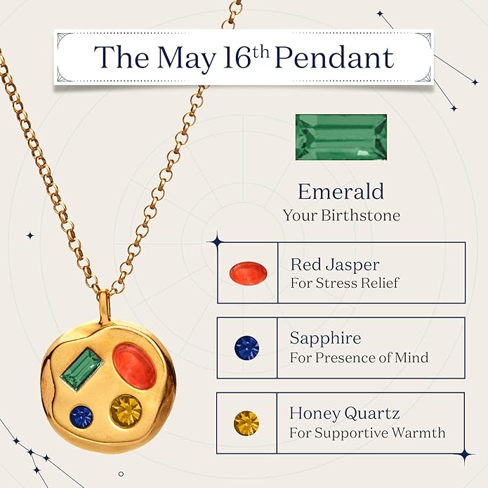 Birthdate 14k Gold Necklace for Women - 16-20in Adjustable 14 Karat Gold Chain with Lobster Clasp - Cadenas de Oro 14k Puro Para Mujer, Ladies Jewelry Birthstone