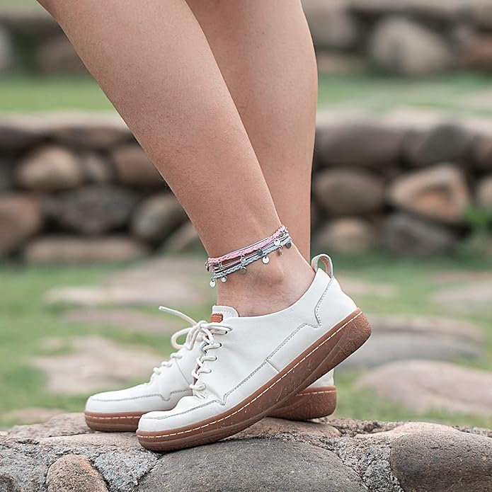 FANCY SHINY String Ankle Bracelets Waterproof Rope Anklets Braided Beach Boho Coin Anklets Cute Friendship Foot Jewelry for Women