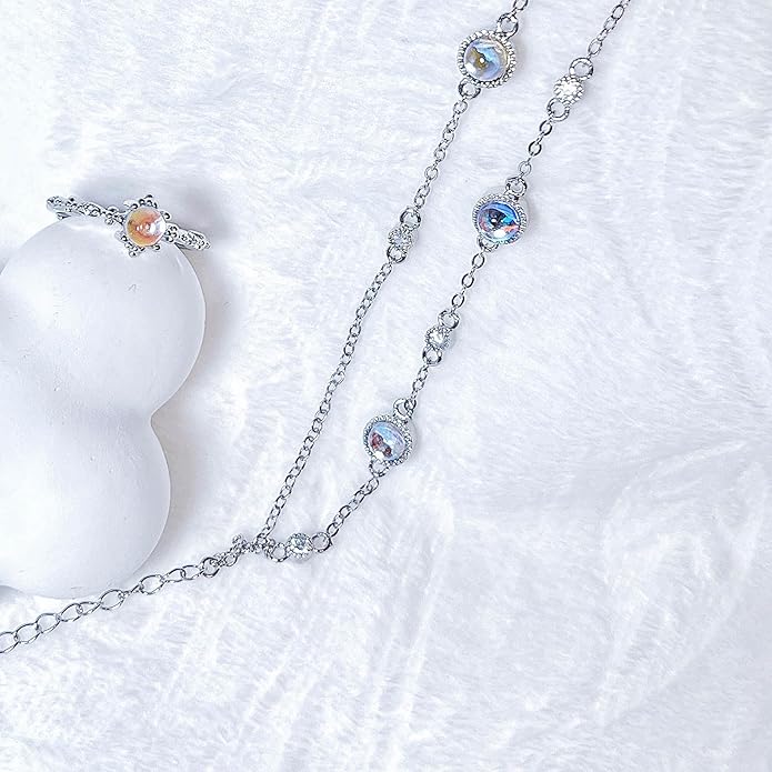 Moonstone Bracelets Round Moonstone Adjustable Ring Jewellery for Women Girlfriend Mom