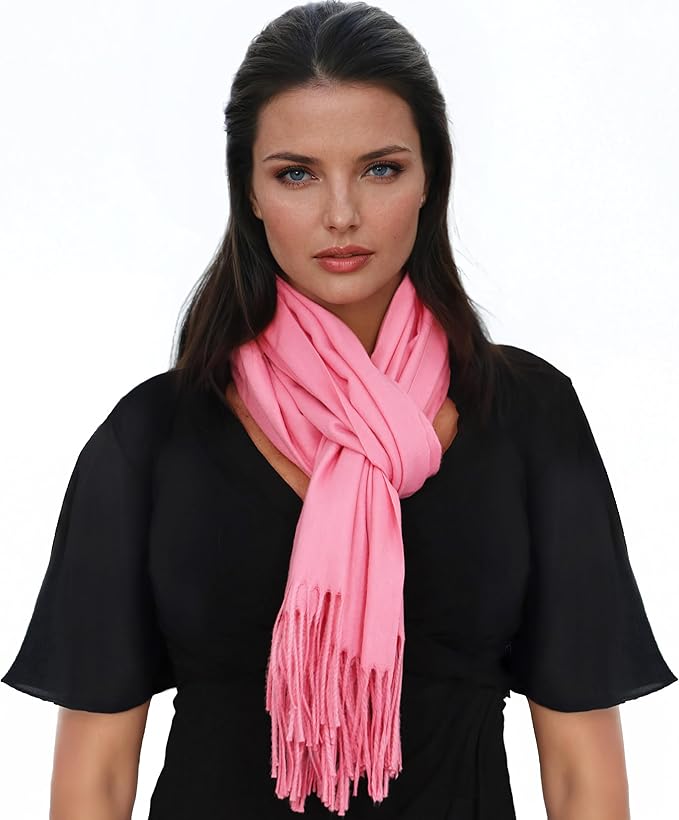 Ocomfly 100% Pashmina Scarf for Women - Premium Womens Scarves - Gift Boxed - Shawls or Wraps - Ultra Soft and Warm