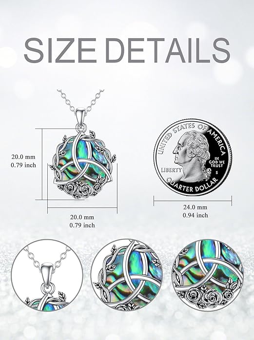 Seiyang 925 Sterling Silver Mustard Seed/Cross/Star of David/Triquetra Trinity Knot/Celtic/Claddagh Necklace Christian/Irish Jewelry Gifts for Women Mom Her