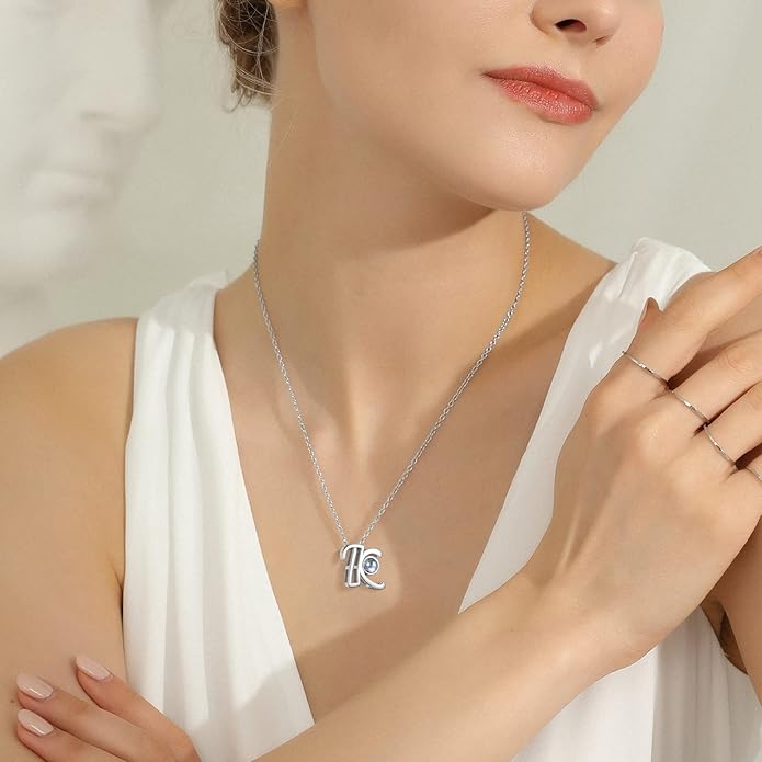 Custom4U Personalized Initial Picture Necklace for Women, Projection Necklace with Picture Inside, Gold/Silver Letter Pendant Necklace, Custom Photo Gifts for Mom Wife Birthday Valentines