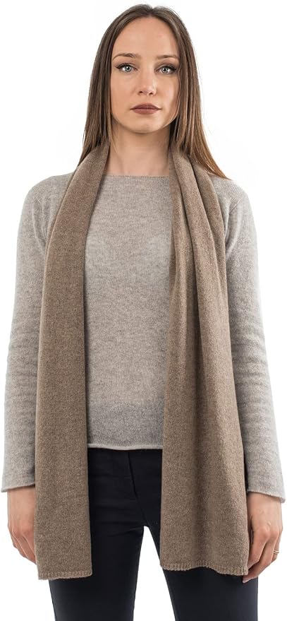 Dalle Piane Cashmere - 100% Cashmere Classic Scarf - Made in Italy - Neck Warmer (12" x 63") - Luxury Gift