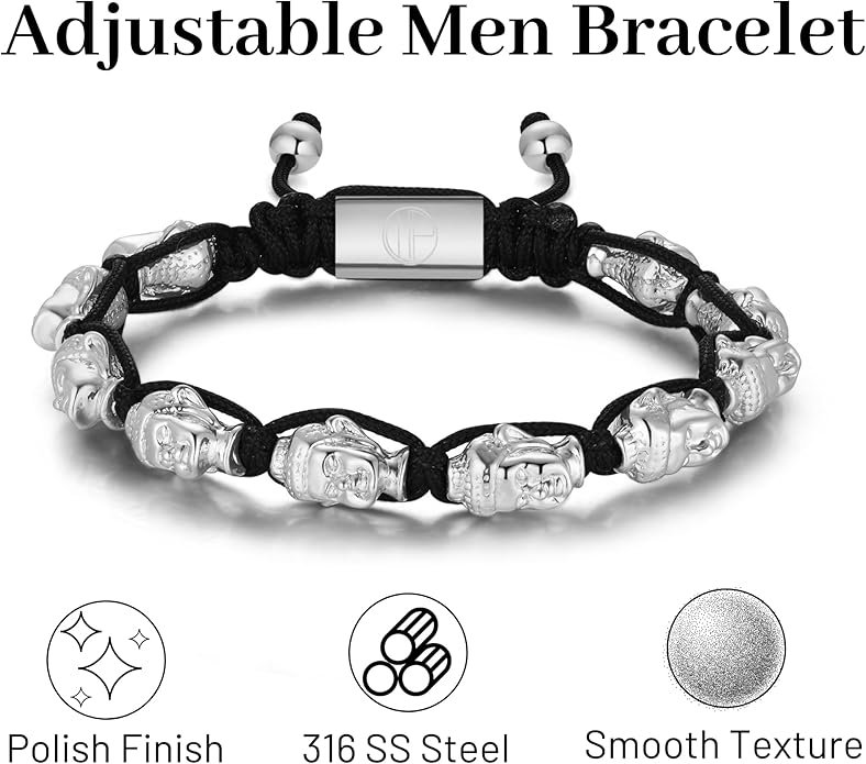 Gold-Plated Bracelets for Men 18K Gold Plated Franco Link Chain Stainless Steel Bracelet Adjustable Bracelet Mens Jewelry Birthday Gift