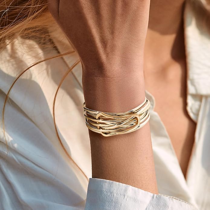 Fesciory Leopard Bracelet for Women, Boho Leather Wrap Multi-Layer Pearl Crystal Bracelet Bangle Jewelry