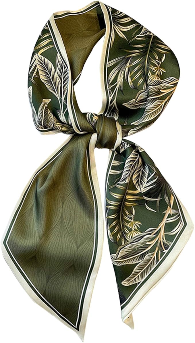 kcctoo 59" Mulberry Silk Like Head Scarf Women's Fashion Square Neck Satin Scarfs for Bag Hair Scarves Gift 59 * 5.9”