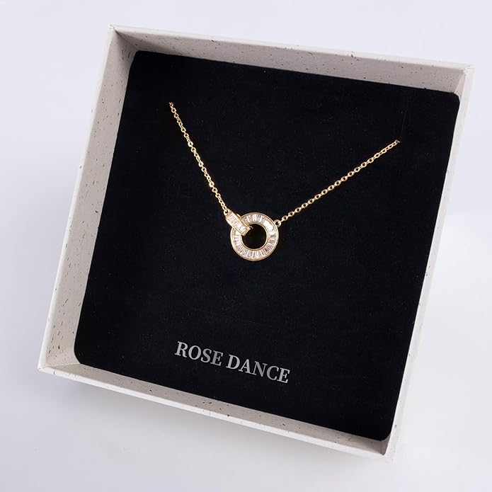 ROSEDANCE Heart Necklace for Women, 14K Gold Plated Dainty Heart Necklace, Tiny Love Symbol Pendant Choker, Minimalist Dainty Jewelry Gift, Valentines Day Anniversary Birthday