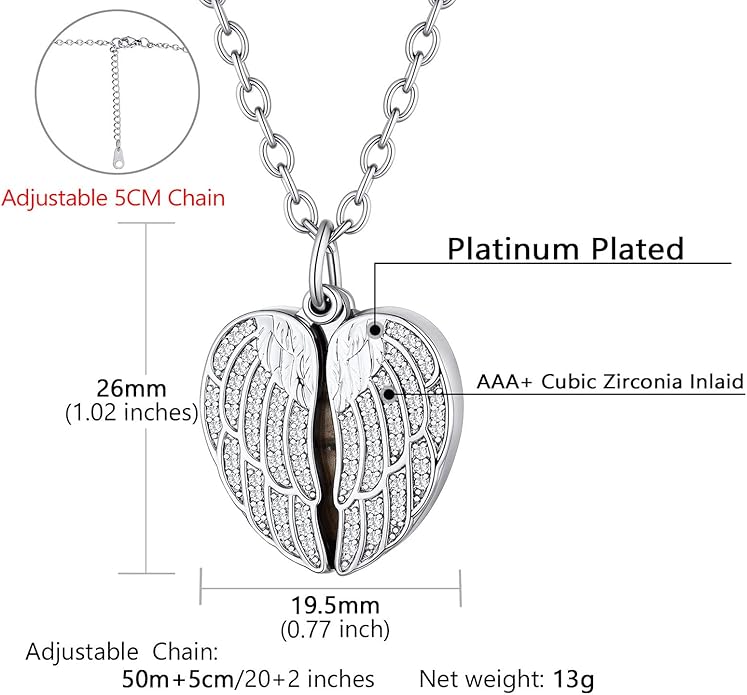 Supcare Locket Necklace That Holds Pictures-Engraved Photo Pendant Custom Jewellery Gifts for Men Women (with Jewellery Gift Box)