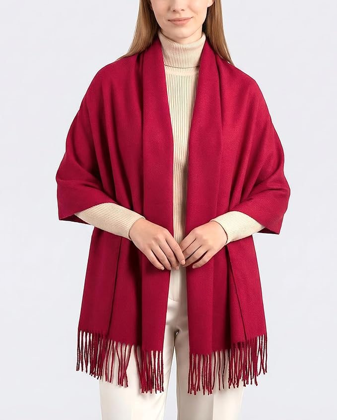 Achillea Warm Cashmere-Feel Winter Scarf – Pashmina Shawl Wrap, Blanket Scarf for Daily Wear, Travel & Cold Weather
