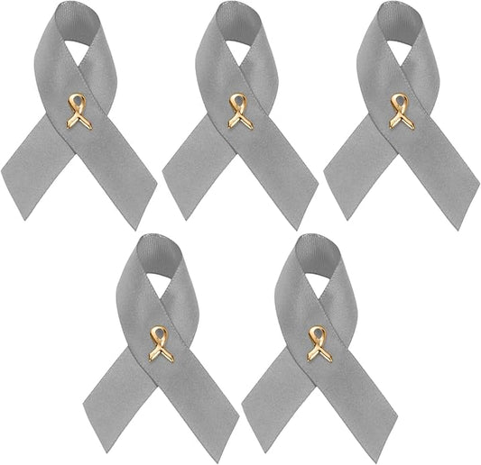 1/2/5/10/25/50/100pcs Satin Awareness Ribbon Pins (Pick your color), for Cancer & Disease Awareness, Bulk Quantities for Fundraising, Events, Gift Giving