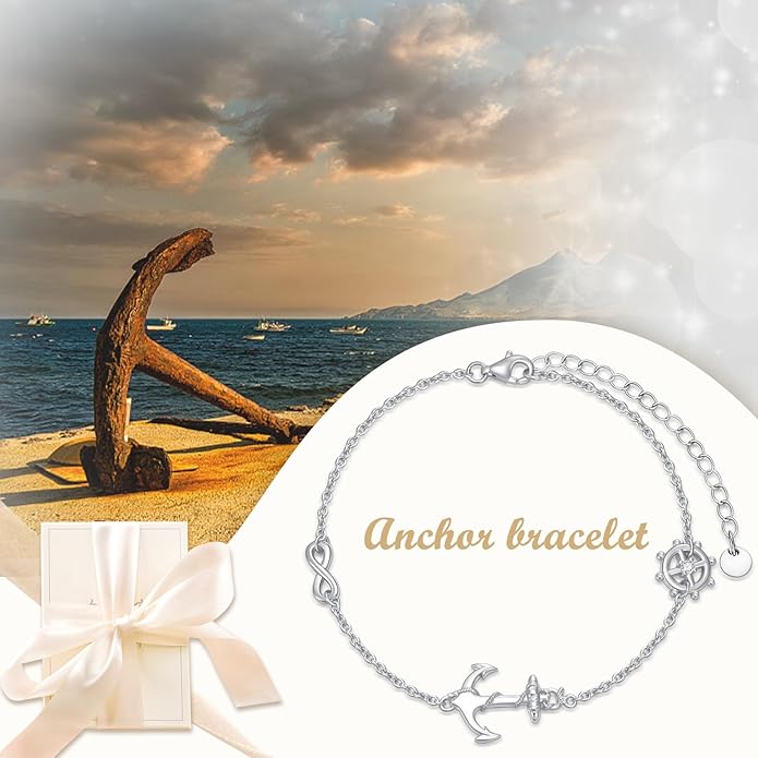 AOBOCO Mustard Seed Bracelet S925 Sterling Silver Mountain Cross Bracelets Christmas Christian Faith Jewelry Mothers Day Birthday Gifts for Mom