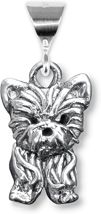 Sterling Silver Yorkie Pendant Gifts for Women - Yorkshire Terrier Gifts – Handcrafted in the USA