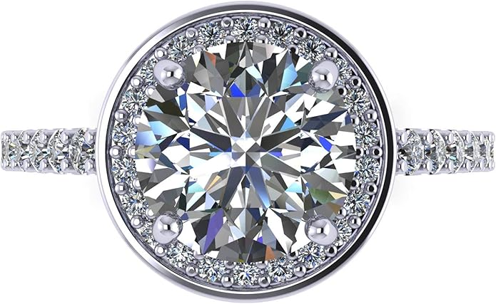 NANA Jewels Sterling Silver Engagement Rings for Women - Choose Simulated Morganite, Citrine, Aquamarine & More