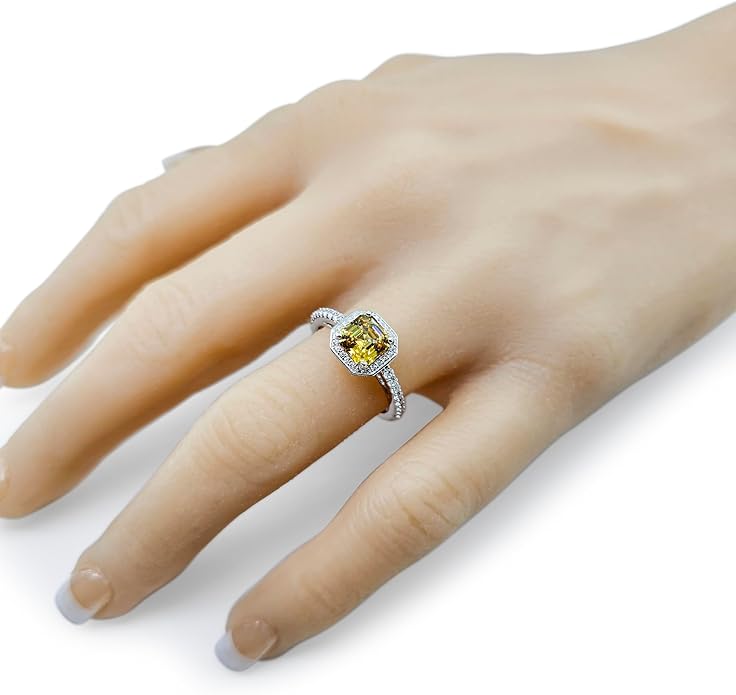 NANA Jewels Sterling Silver Engagement Rings for Women - Choose Simulated Morganite, Citrine, Aquamarine & More