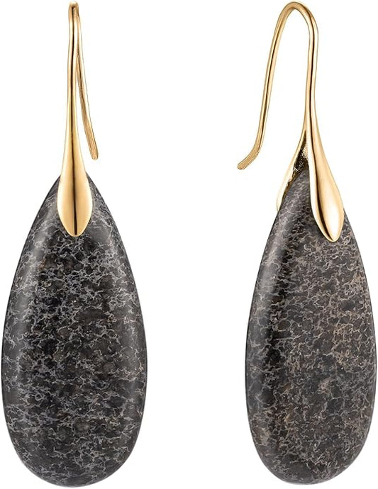 SELOVO Stone Fishhook Dangle Drop Earrings Statement Earrings for Women Stone
