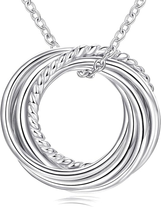 Birthday Gifts for Women Sterling Silver 30th 40th 50th 60th 70th 80th 90th Birthday Necklace For Her 3 4 5 6 7 8 9 Decade Jewelry 30 40 50 60 70 80 90 Years Old