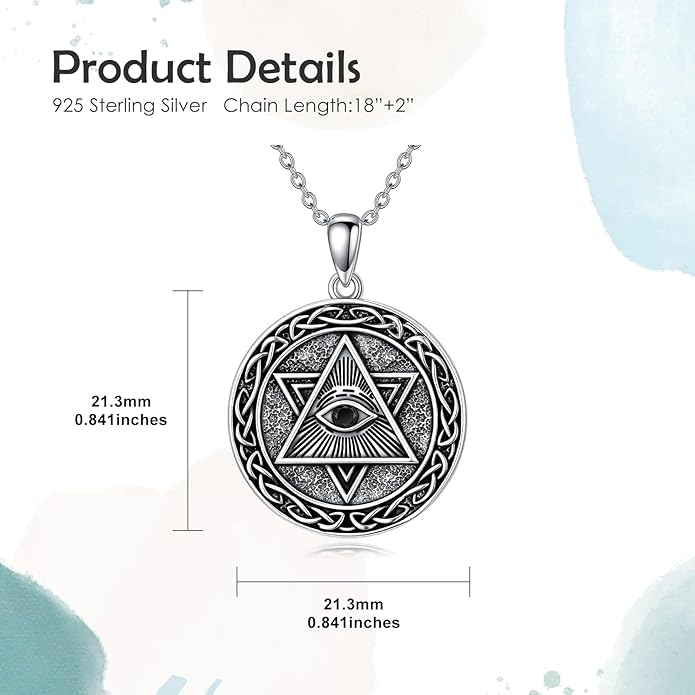 Evil Eye Necklace 925 Sterling Silver Nazar Eye Pendant Necklace Protection Amulet Jewelry Gifts for Women Men