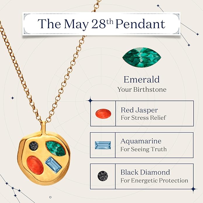 Birthdate 14k Gold Necklace for Women - 16-20in Adjustable 14 Karat Gold Chain with Lobster Clasp - Cadenas de Oro 14k Puro Para Mujer, Ladies Jewelry Birthstone