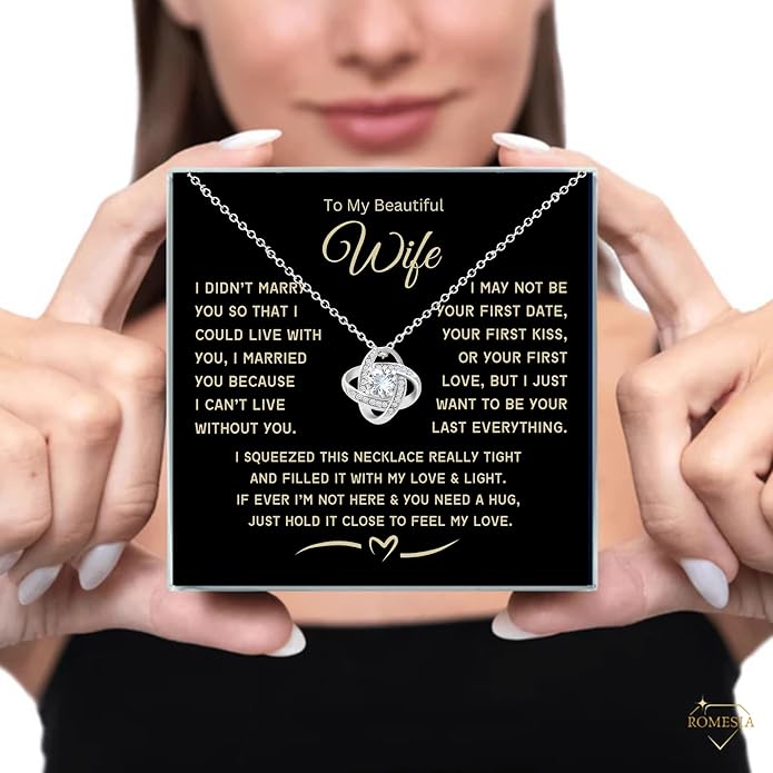 To My Soulmate Necklace For Women, Soul Mate Jewelry for Women, Future Wife Gifts, To My Wife Necklace from Husband, Gifts for Girlfriend, Pendant With Message Card